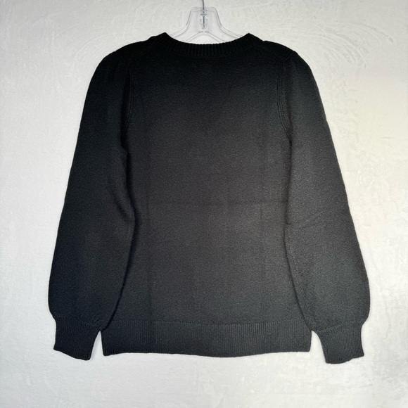 AMAZON ESSENTIALS Soft Touch Pleated Shoulder Sweater‎ XS Black Crewneck Casual - Picture 2 of 14